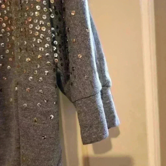 161 Splendid gray and sequins dolman sleeve heather gray size small - Picture 5 of 6